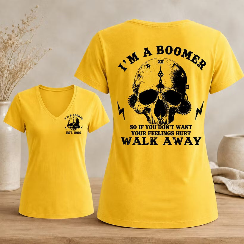Personalized I’m A Boomer Walk Away V-neck