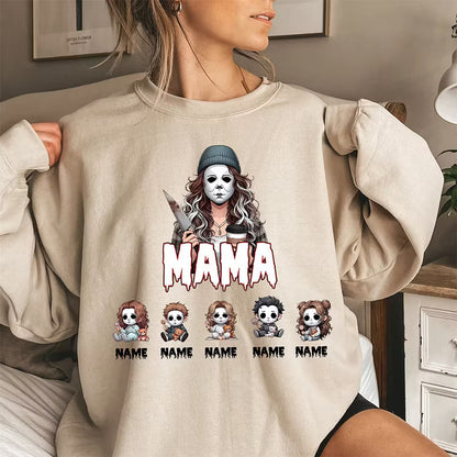 Custom Halloween Horror Mama Dada Sweatshirt ,T-shirt