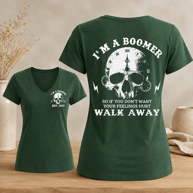 Personalized I’m A Boomer Walk Away V-neck