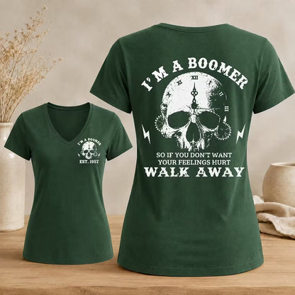 Personalized I’m A Boomer Walk Away V-neck