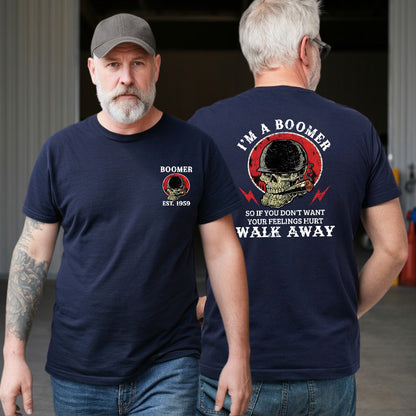 Boomer Walk Away Skull Graphic EST Shirts