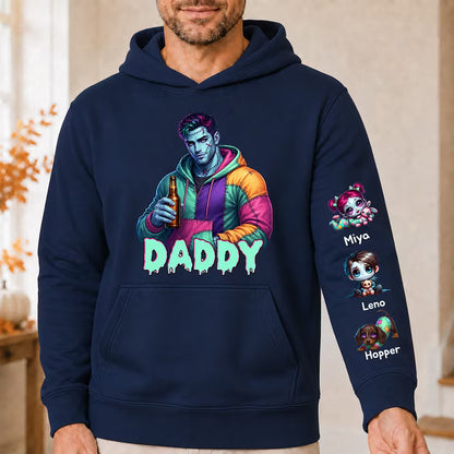 Custom Halloween MAMA Sweatshirt with Names on the Sleeve