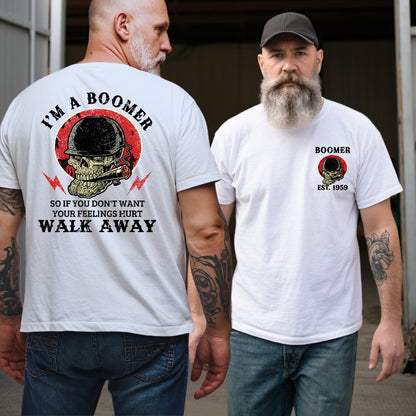 Boomer Walk Away Skull Graphic EST Shirts