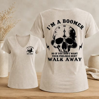 Personalized I’m A Boomer Walk Away V-neck
