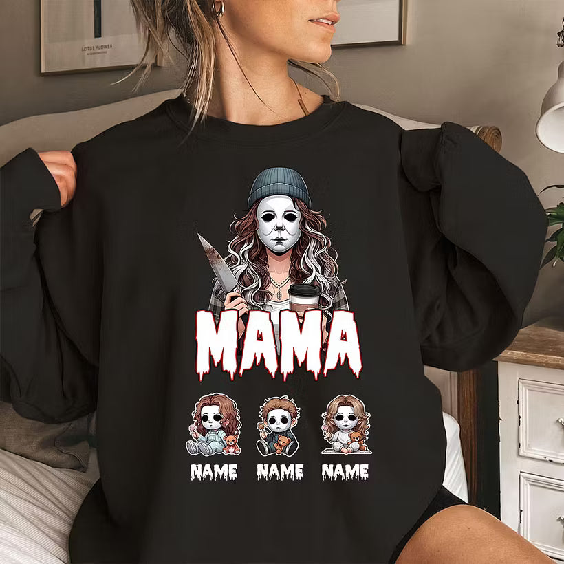 Custom Halloween Horror Mama Dada Sweatshirt ,T-shirt