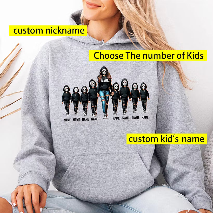 Halloween Custom Family Sweatshirt Mama With Kids Sweatshirt