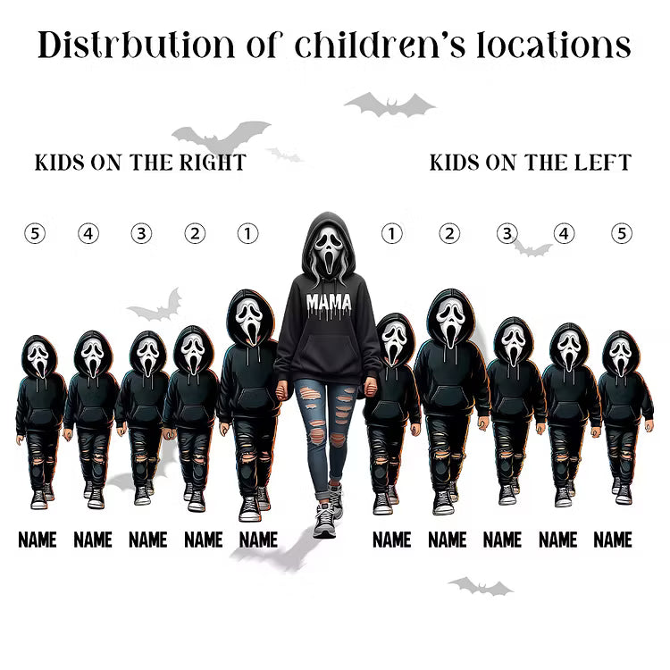Custom Mama & Kids Ghostface Mask Sweatshirt, T-shirt