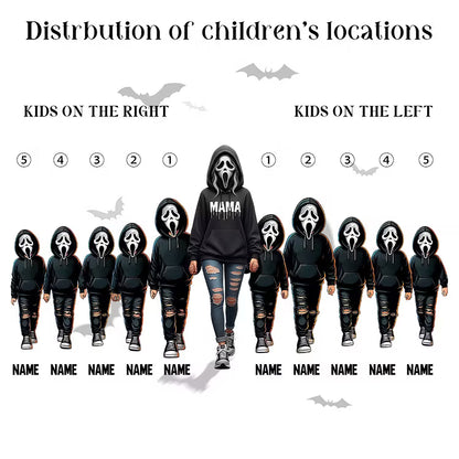Custom Mama & Kids Ghostface Mask Sweatshirt, T-shirt
