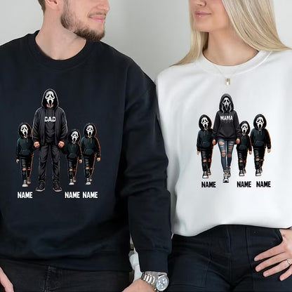 Custom Mama & Kids Ghostface Mask Sweatshirt, T-shirt