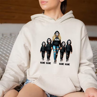 Halloween Custom Family Sweatshirt Mama With Kids Sweatshirt