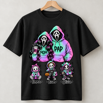 Custom Ghostface Mama&Papa Sweatshirt with Kids Name